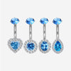 Luxury Moissanite Navel Ring With F136 Titanium Surgical Steel Belly Piercing Jewelry