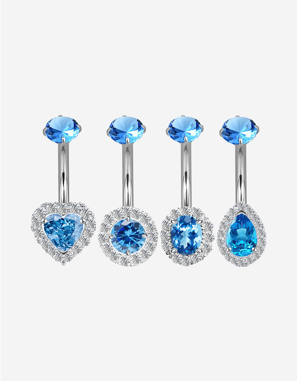 Luxury Moissanite Navel Ring With F136 Titanium Surgical Steel Belly Piercing Jewelry