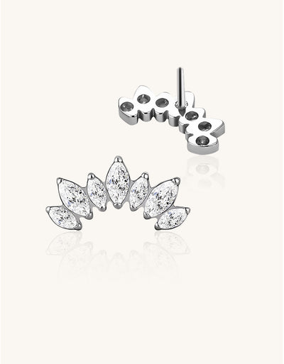 Titanium Push In 7 Prong Set Marquise