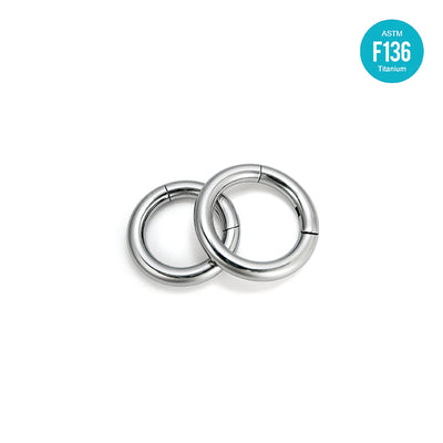 Thick Gauge Titanium Seamless Ring – Large Size Universal Piercing Hoop