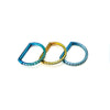 Titanium D-Shaped Clicker Hoop with CZ – Hypoallergenic Piercing Ring