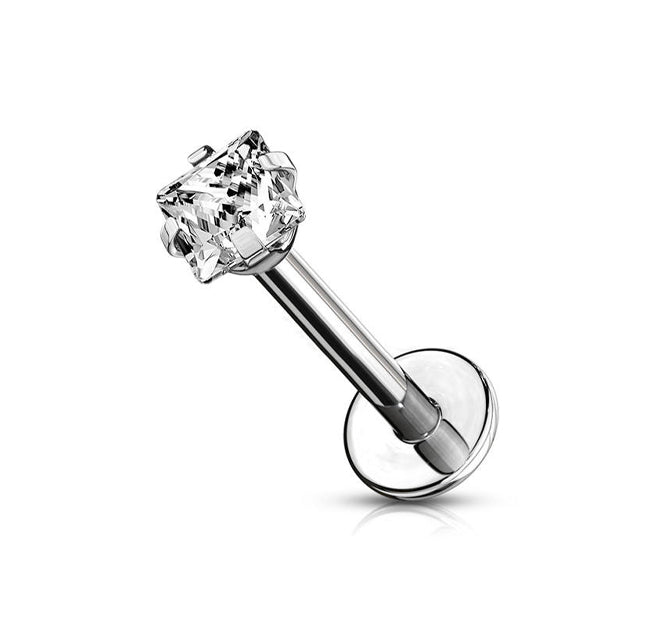 316L Stainless Steel Fashion Earring Round Star Square Heart Triangle CZ Labret Nose Rings Piercing Wholesale