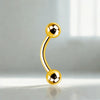 Curved Barbell with Ball Ends–Eyebrow Piercing Jewelry