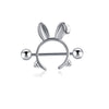 Cute Rabbit Ear-Shaped Nipple Stud – Hypoallergenic Body Jewelry