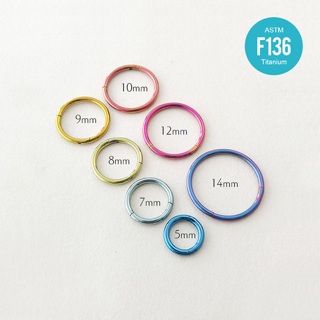 F136 Titanium Seamless Hoop Ring – For Ear, Nose, Septum & Lip Piercings