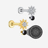 Wholesale ASTM F136 Titanium Internally Threaded Lip Labret Piercing Jewelry Cz Labret Lip Ring
