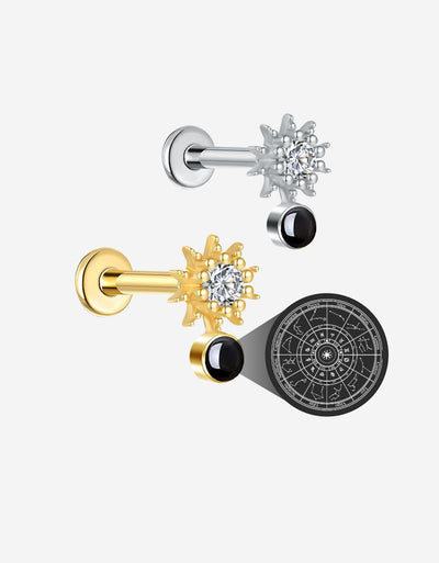 Wholesale ASTM F136 Titanium Internally Threaded Lip Labret Piercing Jewelry Cz Labret Lip Ring