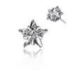 Titanium Labret Top with CZ – 3/4/5 Prong Set Square, Star, Heart, Triangle | 16G Internally Threaded or Push Pin Lip & Helix Piercing