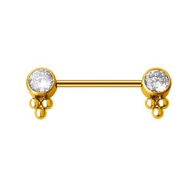 ASTM F136 Titanium Nipple Barbell–Hypoallergenic Piercing Jewelry for Women