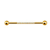 Internally Threaded Industrial Barbell – CZ Pave on Pole