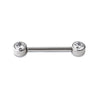Internally Threaded Bezel Set CZ Nipple Ring – Body Piercing Jewelry