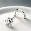 Medical Grade Titanium Nose Studs – Fire Top Opal & CZ Set