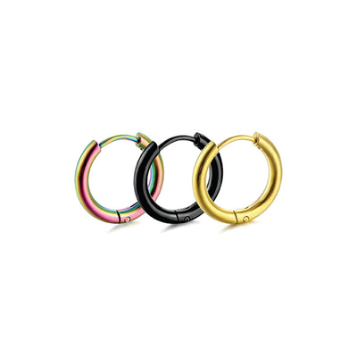 F136 Titanium Seamless Hoop Earrings–Hypoallergenic Unisex Sleeper Rings