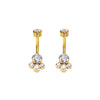 Gold F136 Titanium Belly Button Ring–Cat Paw CZ Dangle,Hypoallergenic Navel Piercing Jewelry