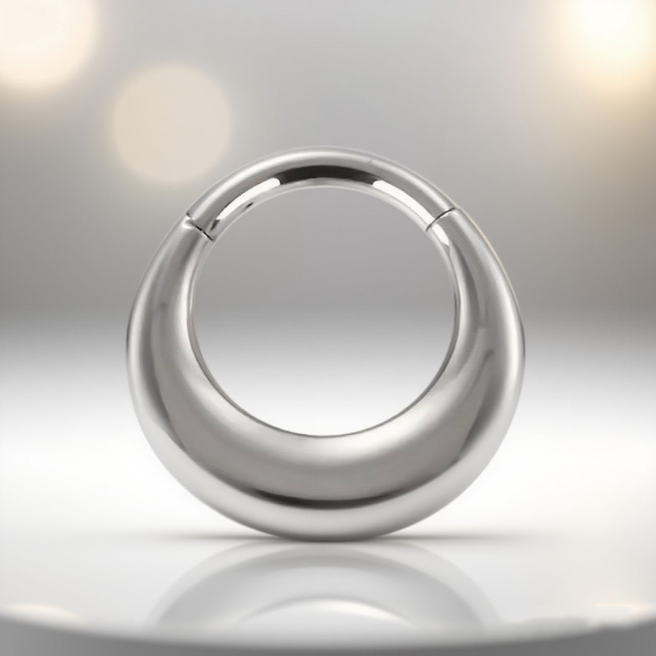 316L Surgical Steel Hollow-Out Clicker Hoop – Nose, Cartilage & Body Piercing Ring