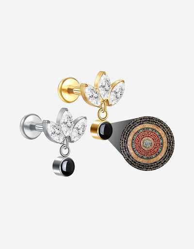 Hottime Titanium Scripture Projection Stud Earring Personalized Piercing Jewelry