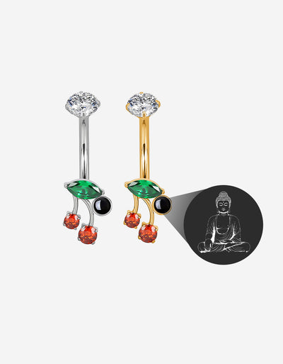 Factory Direct Cherry Belly Button Ring Personalized Micro Projection Piercing Jewelry