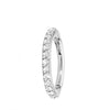 316L Stainless Steel Half Circle CZ Blaze Hoop | Bendable Segment Piercing Ring for Ear – Unisex