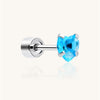 14K White Gold Diamond Piercing Stud Fine Helix/Cartilage Earring