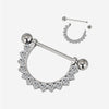 Titanium CZ Paved Linked Dangle