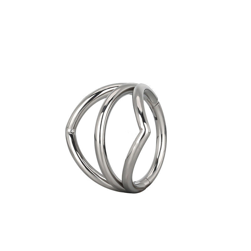 Fashion 316L Surgical Steel Hinged Nose & Septum Clicker – Lip, Helix & Rook Piercing Ring