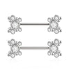 Dangle Chain Nipple Barbell – ASTM F136 Titanium with CZ Ends