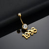 316L Custom Name Navel Ring–Personalized Belly Piercing Gift
