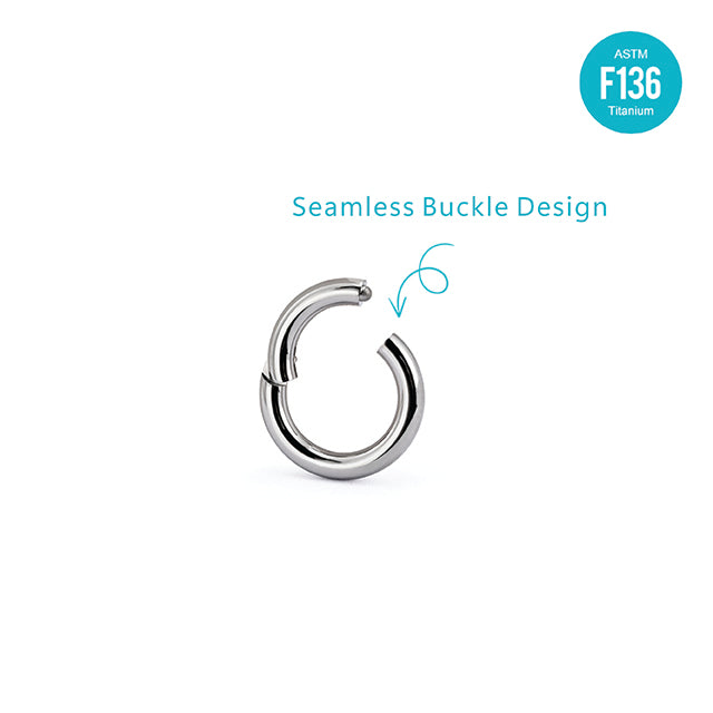 Thick Gauge Titanium Seamless Ring – Large Size Universal Piercing Hoop