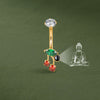 Factory Direct Cherry Belly Button Ring Personalized Micro Projection Piercing Jewelry
