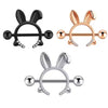 Cute Rabbit Ear-Shaped Nipple Stud – Hypoallergenic Body Jewelry