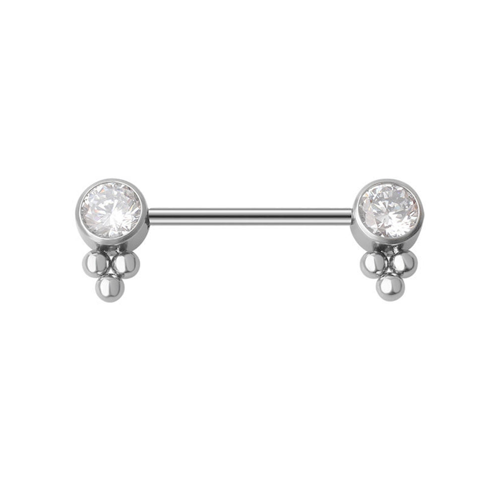ASTM F136 Titanium Nipple Barbell–Hypoallergenic Piercing Jewelry for Women