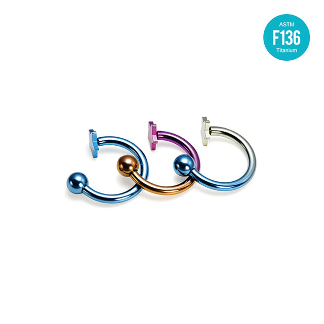 F136 Titanium Internally Threaded Star Labret – Cute Piercing Jewelry for Lips & Ears