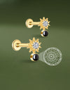 Wholesale ASTM F136 Titanium Internally Threaded Lip Labret Piercing Jewelry Cz Labret Lip Ring