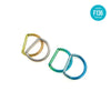 F136 Titanium D-Shaped Hoop Ring – Flat Bar for Ear, Nose & Lip Piercings