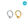 F136 Titanium Gold-Plated Teardrop Clicker – Hypoallergenic Nose & Cartilage Ring