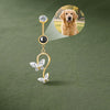 Double Butterfly Belly Button Ring Custom Pet Photo Micro Projection Piercing Jewelry