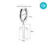 F136 Titanium D-Shaped Hoop with Cross Pendant–Hypoallergenic Earring