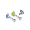 Flat Back Internally Threaded Stud – Hypoallergenic Ear, Lip&Nose Piercing Jewelry