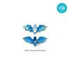 F136 Titanium Bat CZ Stud–Internally Threaded Hypoallergenic Cartilage Earring