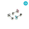 F136 Titanium External Thread CZ Stud–Ultra Sparkling 5A Zircon Piercing Jewelry for Helix,Cartilage,Conch
