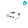 F136 Titanium Devil Spike Earrings with Star,Teardrop,Heart & Geometric Pendants