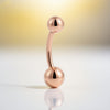14K Solid Gold Belly Button Ring–Classic Ball End