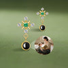 G23 ASTM F136 Titanium Ear Stud Snowflake Design Zircon Inlay Top Labret Studs Ear Cartilage Earrings Lip Stud Labret Piercing Jewelry