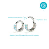 F136 Titanium CZ Sparkle Hoop – Rainbow/Ice Candy Clicker Ring for Cartilage & Lobe
