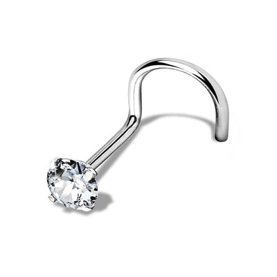 Titanium CZ Spike Nose Screw Fashion Nose Piercing for Women