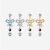 Micro Laser ASTM F136 Titanium Belly Button Ring Internally Threaded Hypoallergenic Navel Piercing Jewelry