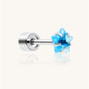 14K White Gold Diamond Piercing Stud Fine Helix/Cartilage Earring