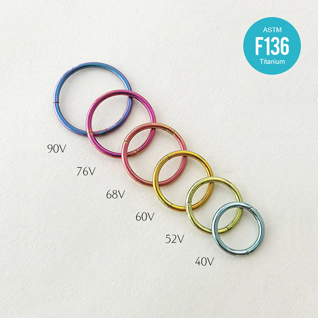 F136 Titanium Seamless Hoop Ring – For Ear, Nose, Septum & Lip Piercings