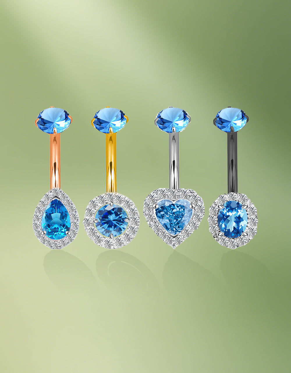 Luxury Moissanite Navel Ring With F136 Titanium Surgical Steel Belly Piercing Jewelry