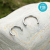 F136 Titanium 16G Internally Threaded Horseshoe Ring–Lip,Daith,Septum&Cartilage Piercing